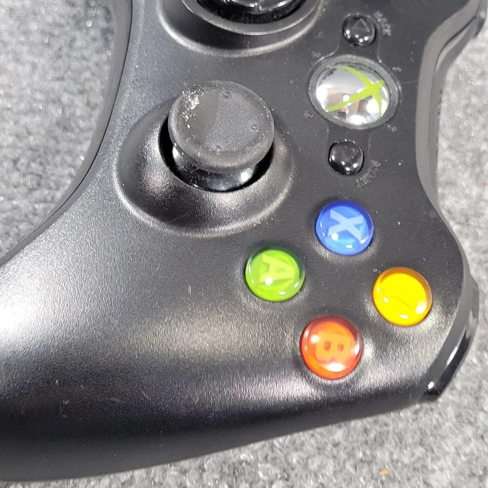 Microsoft Xbox 360 Wireless Controller 1409 X853164-013 Black Gamepad Official